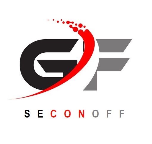 GF Modern Letter Logo Design with Swoosh